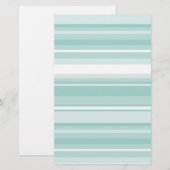 Mint-groene strepen briefpapier (Voorkant / Achterkant)