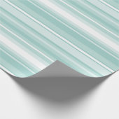 Mint-groene strepen cadeaupapier (Hoek)