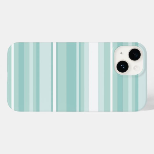 Mint-groene strepen Case-Mate iPhone case (Achterkant (horizontaal))