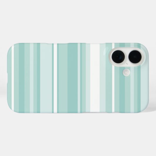 Mint-groene strepen Case-Mate iPhone case (Achterkant (horizontaal))