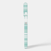 Mint-groene strepen Case-Mate iPhone case (Achterkant / Links)