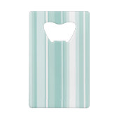 Mint-groene strepen creditkaart flessenopener (Achterkant)