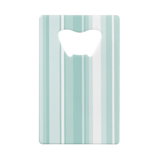 Mint-groene strepen creditkaart flessenopener (Achterkant)