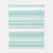 Mint-groene strepen fleece deken (Voorkant)