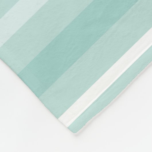 Mint-groene strepen fleece deken (Hoek)