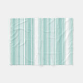 Mint-groene strepen fleece deken (Voorkant (Horizontaal))