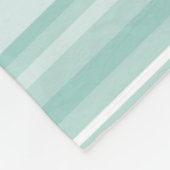 Mint-groene strepen fleece deken (Hoek)