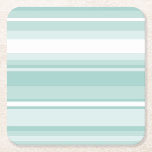Mint-groene strepen kartonnen onderzetters (Voorkant)