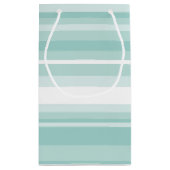 Mint-groene strepen klein cadeauzakje (Achterkant)