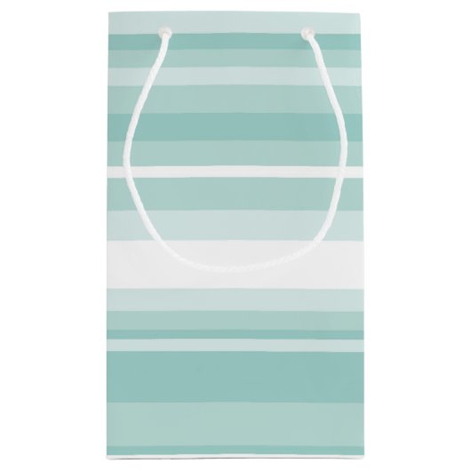 Mint-groene strepen klein cadeauzakje (Achterkant)