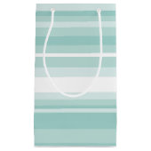 Mint-groene strepen klein cadeauzakje (Voorkant)