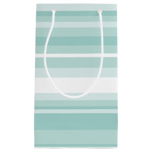 Mint-groene strepen klein cadeauzakje (Voorkant)