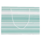 Mint-groene strepen large cadeautasje (Achterkant)