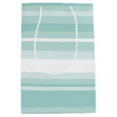 Mint-groene strepen medium cadeauzakje (Voorkant)