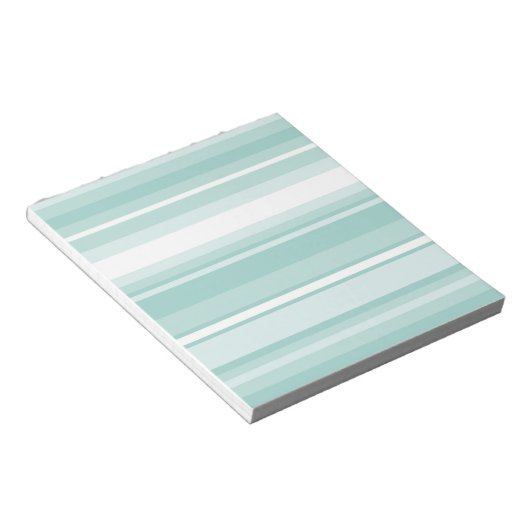Mint-groene strepen notitieblok (Schuin)
