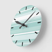 Mint-groene strepen ronde klok (Hoek)