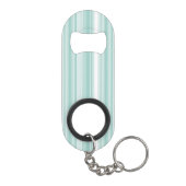 Mint-groene strepen sleutelhanger flessenopener (Achterkant)