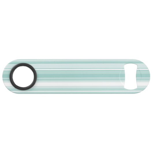 Mint-groene strepen speed flessenopener (Voorkant (Horizontaal))