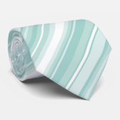 Mint-groene strepen stropdas (Opgerold)