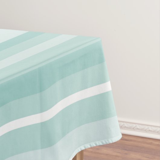 Mint-groene strepen tafelkleed (Voorbeeld)