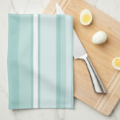 Mint-groene strepen theedoek (Quarter Fold)