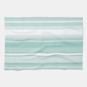 Mint-groene strepen theedoek (Horizontaal)