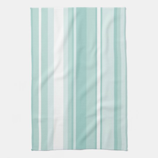 Mint-groene strepen theedoek (Verticaal)