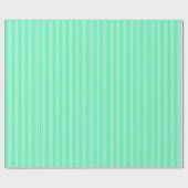 Mint-groene strepen van snoep cadeaupapier (Vlak)