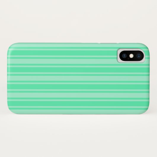 Mint-groene strepen van snoep Case-Mate iPhone case (Achterkant (horizontaal))