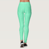 Mint-groene strepen van snoep leggings (Achterkant)