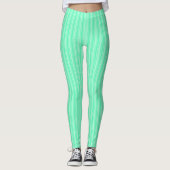 Mint-groene strepen van snoep leggings (Voorkant)