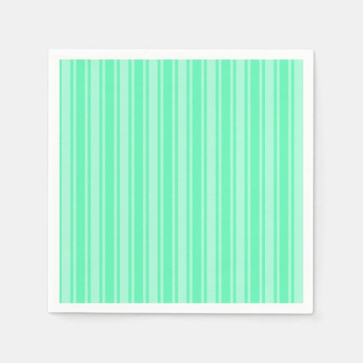Mint-groene strepen van snoep servet (Voorkant)