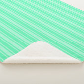 Mint-groene strepen van snoep sherpa deken (3/4)