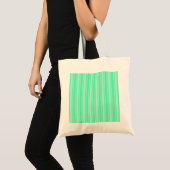 Mint-groene strepen van snoep tote bag (Voorkant (product))