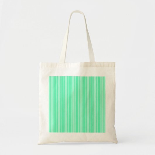 Mint-groene strepen van snoep tote bag (Voorkant)