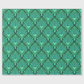 Mint-groene tinten Art Nieuw geometrisch patroon Cadeaupapier (Vlak)