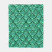Mint-groene tinten Art Nieuw geometrisch patroon Fleece Deken (Voorkant)