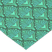 Mint-groene tinten Art Nieuw geometrisch patroon Korte Tafelloper (Hoek)