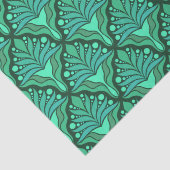 Mint-groene tinten Art Nieuw geometrisch patroon Tissuepapier (Detail)