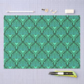 Mint-groene tinten Art Nieuw geometrisch patroon Tissuepapier (Craft)