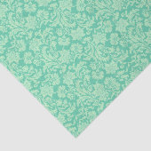 Mint-groene tinten Floral Damasthatten Pattern Tissuepapier (Detail)
