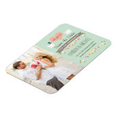 Mint Groene Tortelduifjes Duif Sla de datum op Magneet (Linkerzijde)