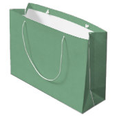 Mint groene vaste textuur groot cadeauzakje (Achterkant Gekanteld)