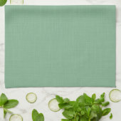 Mint groene vaste textuur theedoek (Gevouwen)