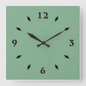 Mint groene vaste textuur vierkante klok (Voorkant)