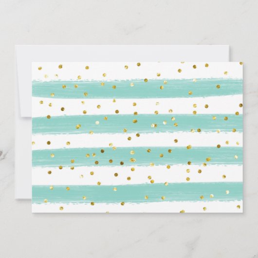 Mint Groene Waterverf Baby shower Uitnodiging (Achterkant)