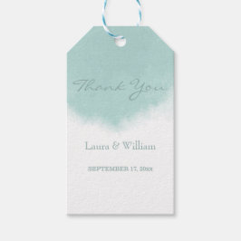 Mint Groene Waterverf Bruiloft Cadeau Labels Cadeaulabel
