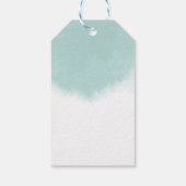 Mint Groene Waterverf Bruiloft Cadeau Labels Cadeaulabel (Achterkant)