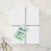 Mint Groene Waterverf Ombre Dank u Cadeaulabel (Met Touw)