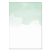 Mint Groene Waterverven Zwart Script Bruiloft Kaart (Achterkant)